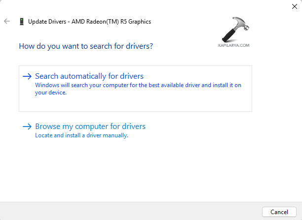 Searching automatically for drivers
