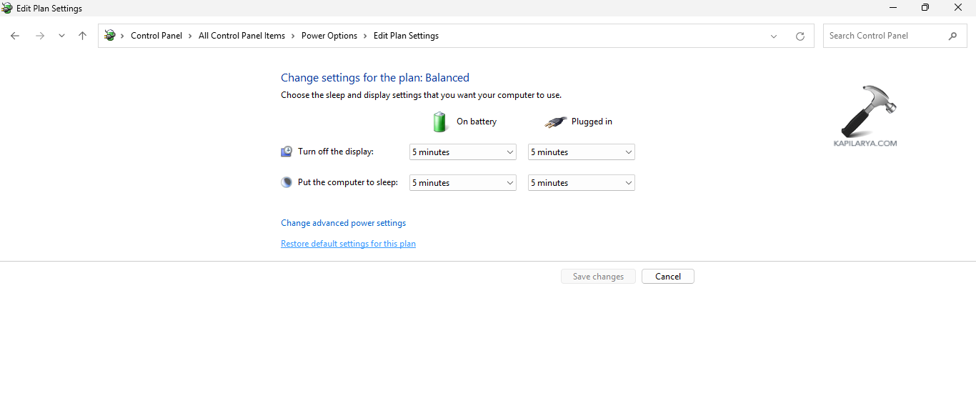 Restoring to default to fix Windows shutting down