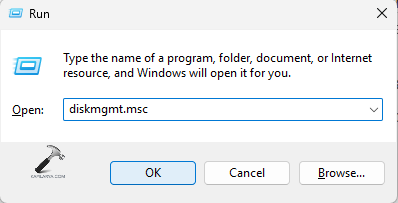 Opening Disk Management