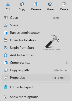 Opening Properties of corrupted program
