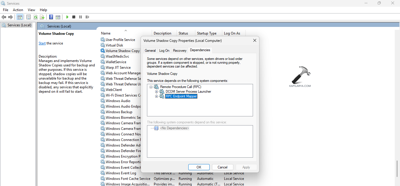 Checking Dependencies