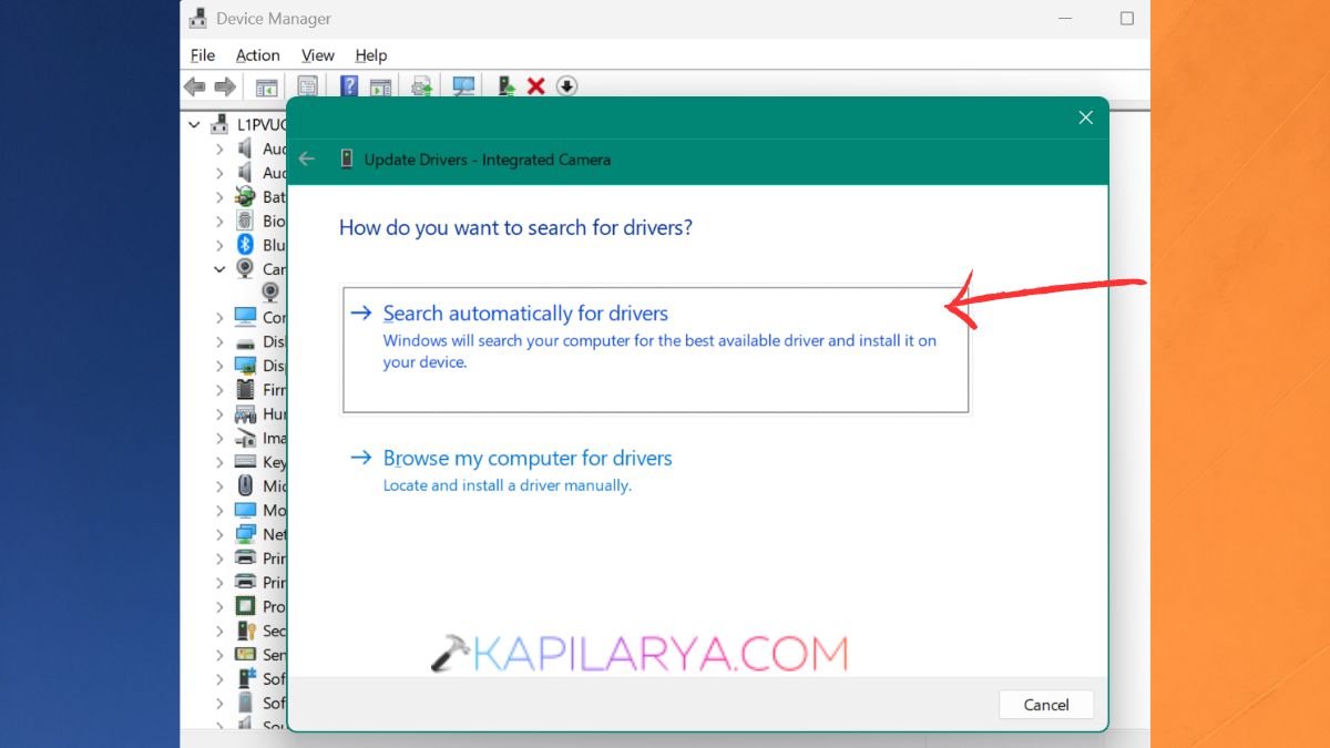 Search automatically for drivers