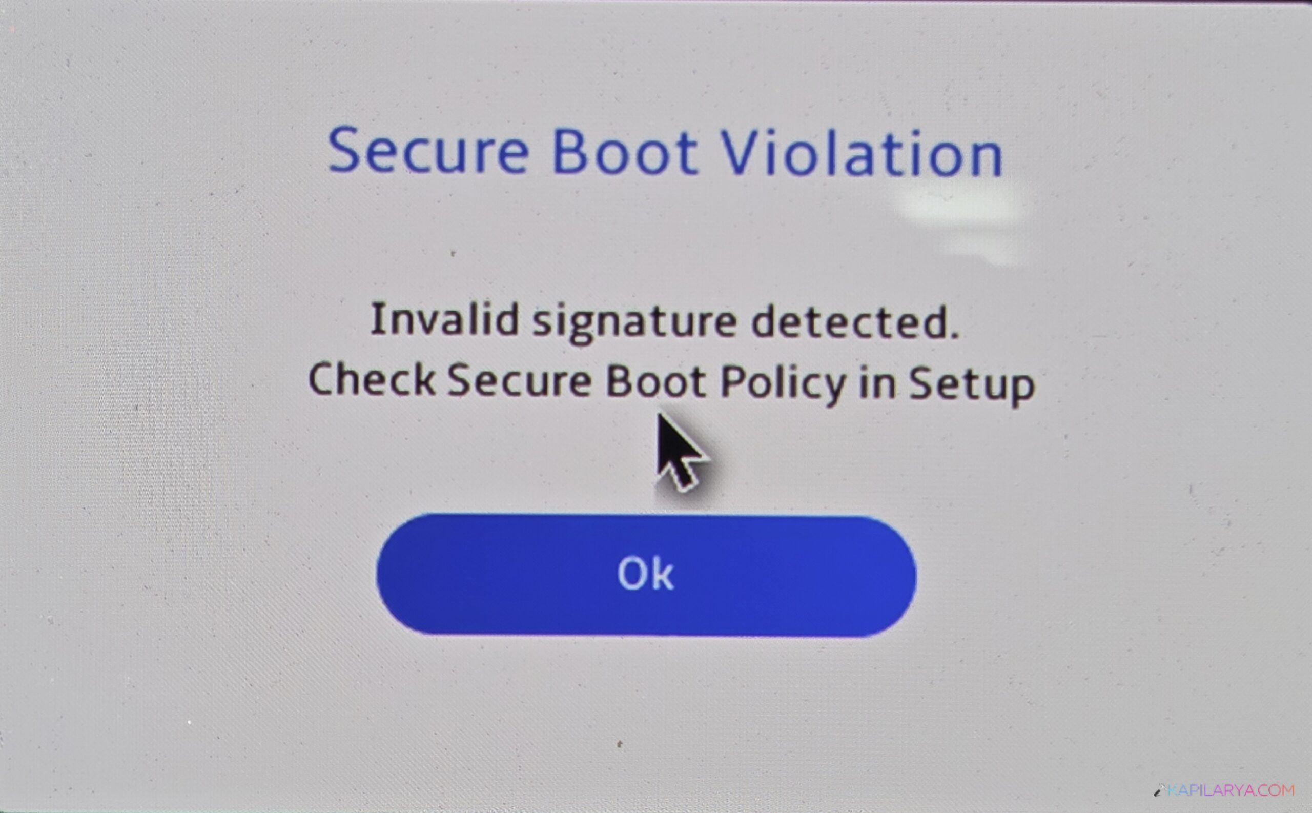 Secure Boot Violation: Invalid Signature Detected Error