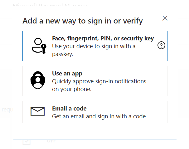 Select Option to Sign In