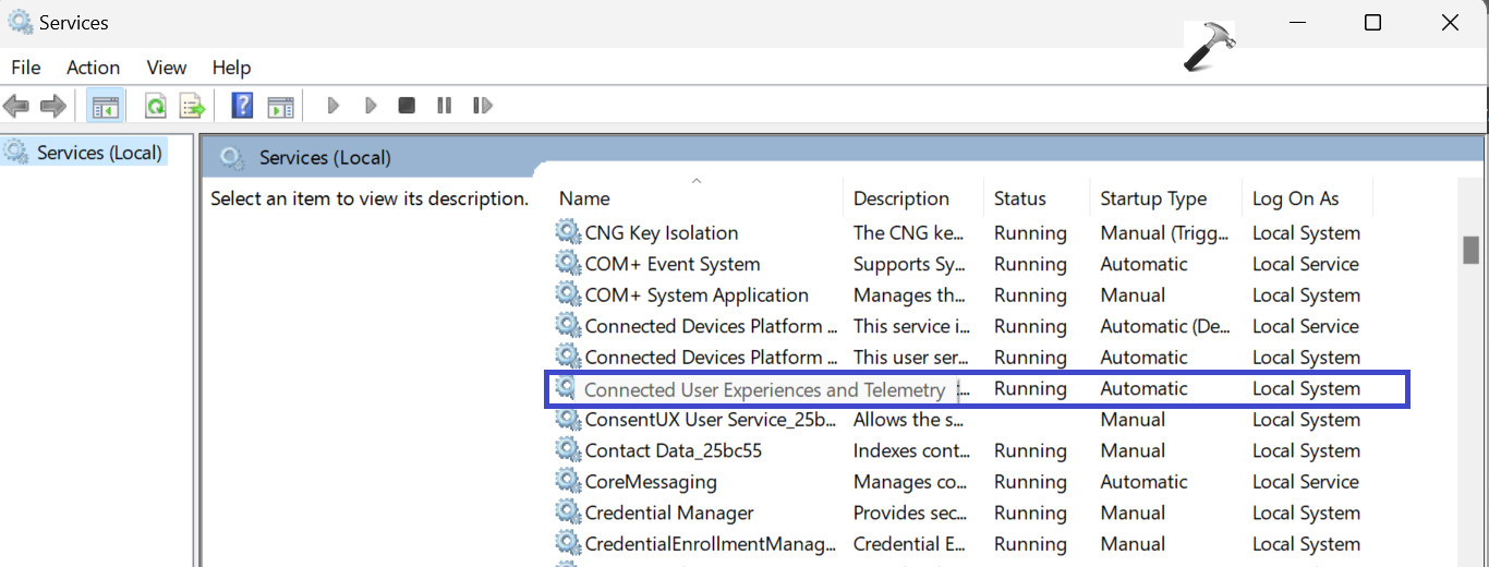 Fix: 100% Disk Usage in Windows 11 - Service 1