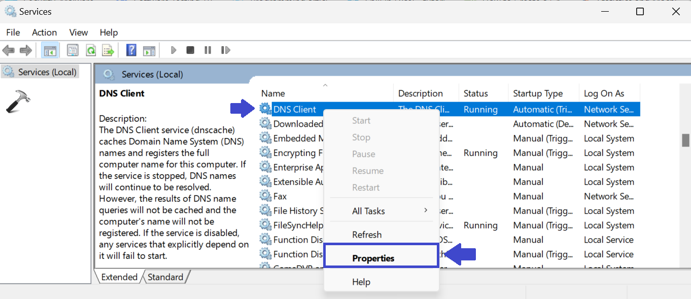 Run the DHCP client service 2