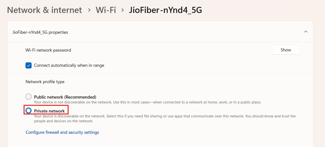 Set Network Profile to Private: Nearby Sharing is Extremely Slow
