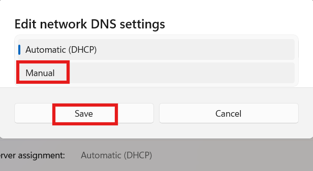 DNS server assignment: fix slow ethernet speed