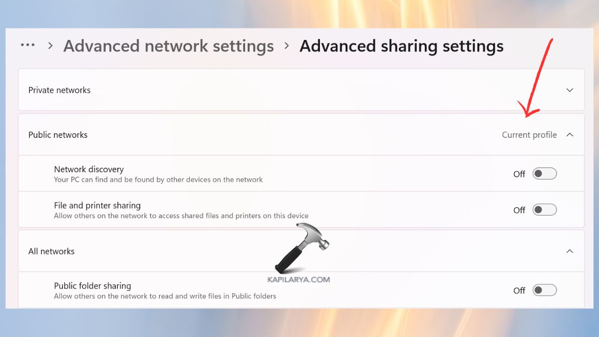 Stop Sharing a Folder Using Control Panel