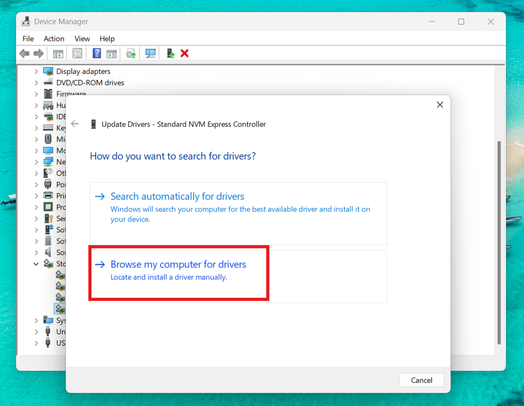 Switch to Standard AHCI Driver