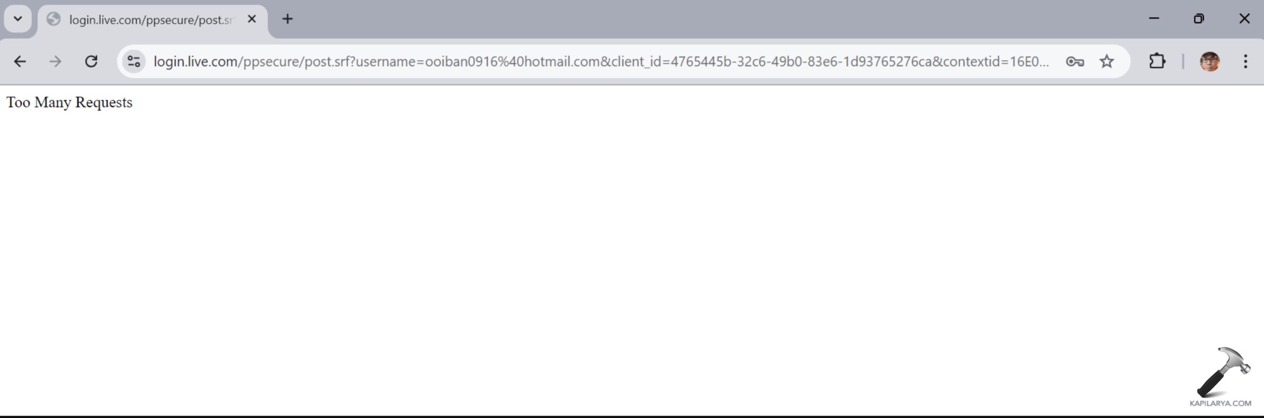 Microsoft account ‘Too many requests’ error in Windows 11