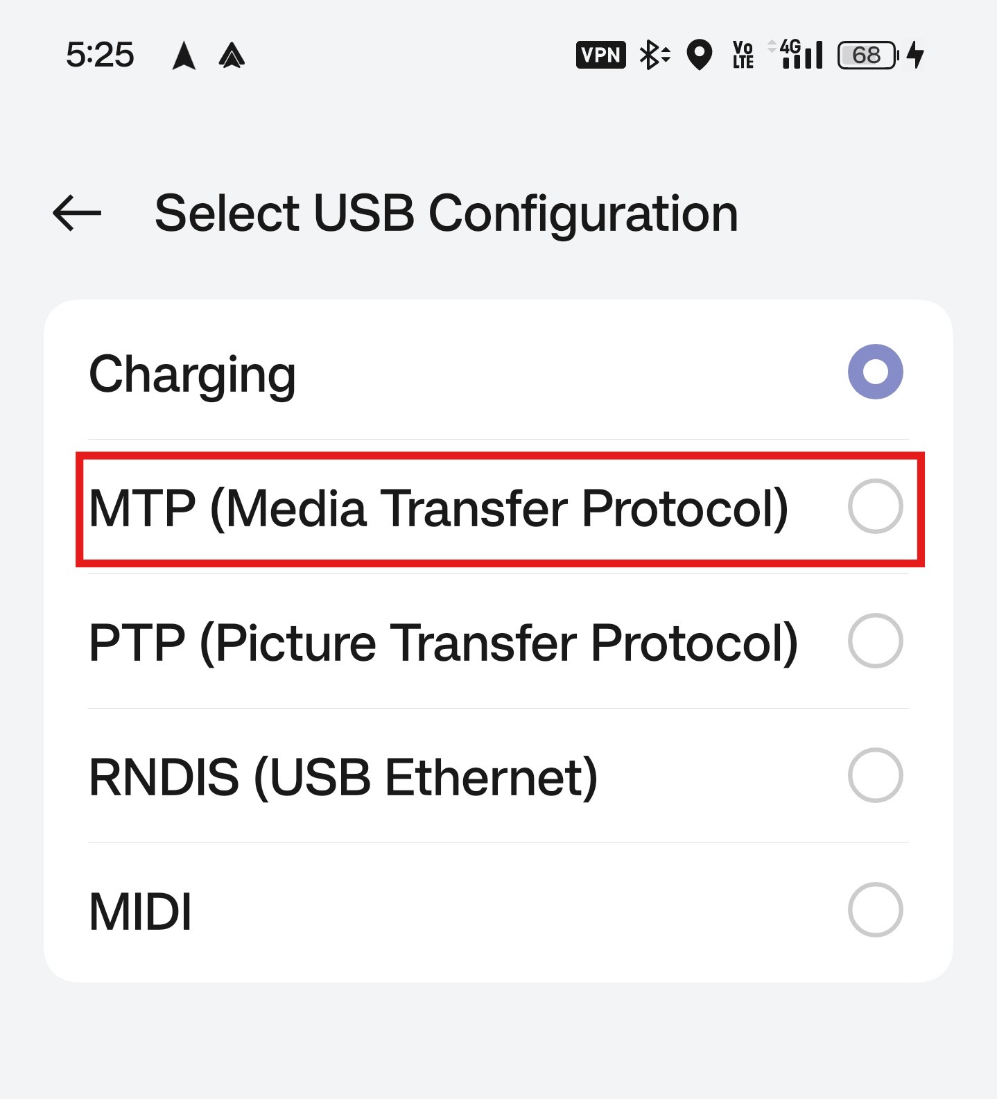 USB configuration: Windows 11 cannot recognize Android phone