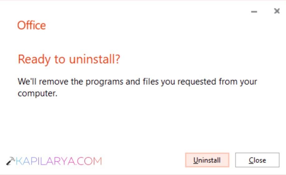 Uninstall Microsoft Office