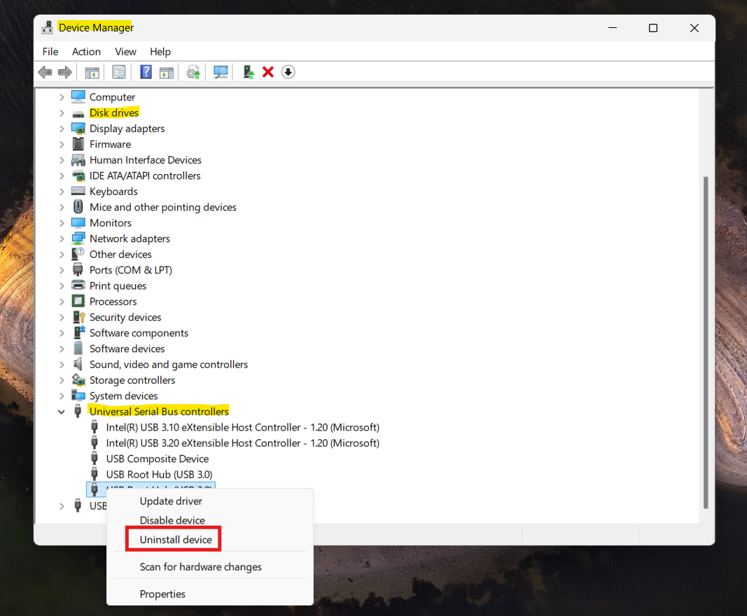 Uninstall external drive: external drive not showing up Windows 11