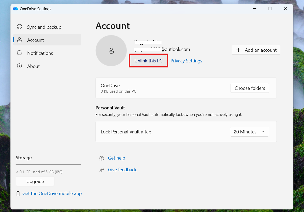 Unlink the PC: Remove Red X Icon on Files in Windows 11