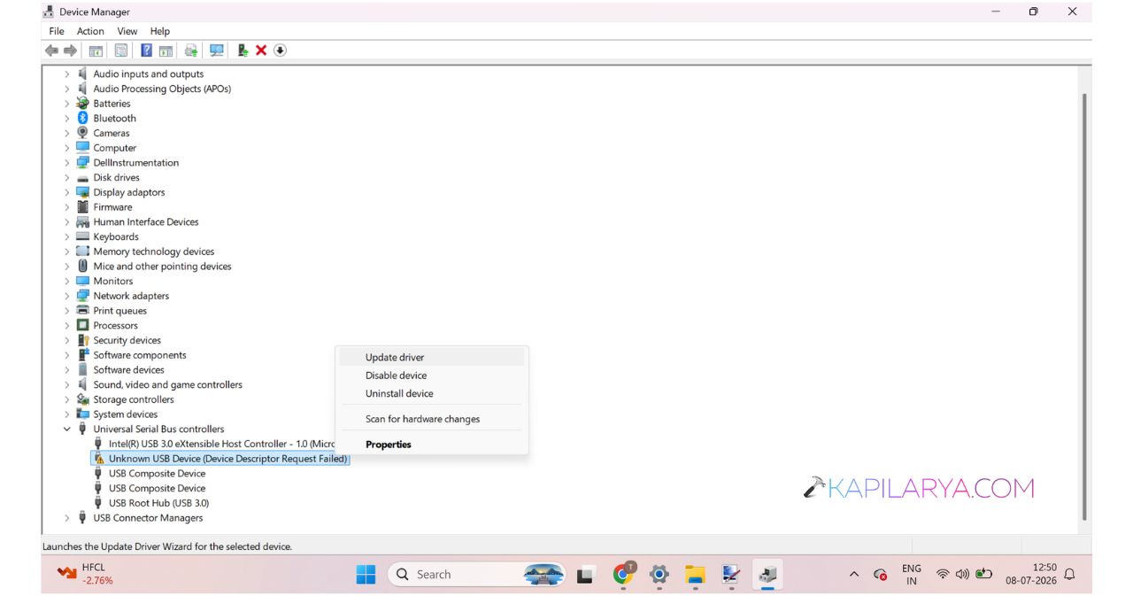 Update driver
