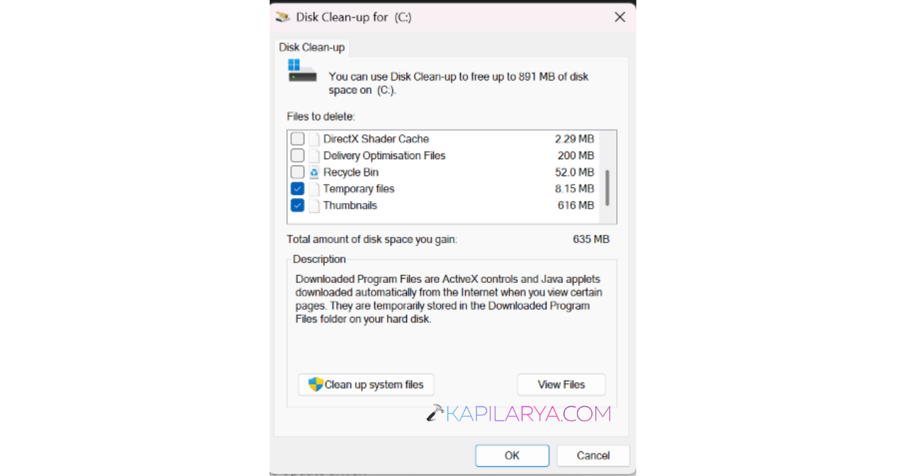 Remove temporary files and unnecessary data