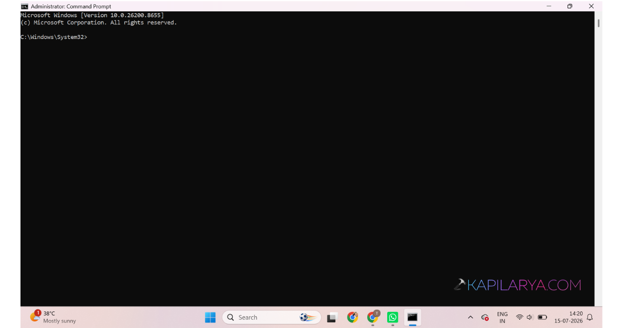 Command Prompt as Administrator