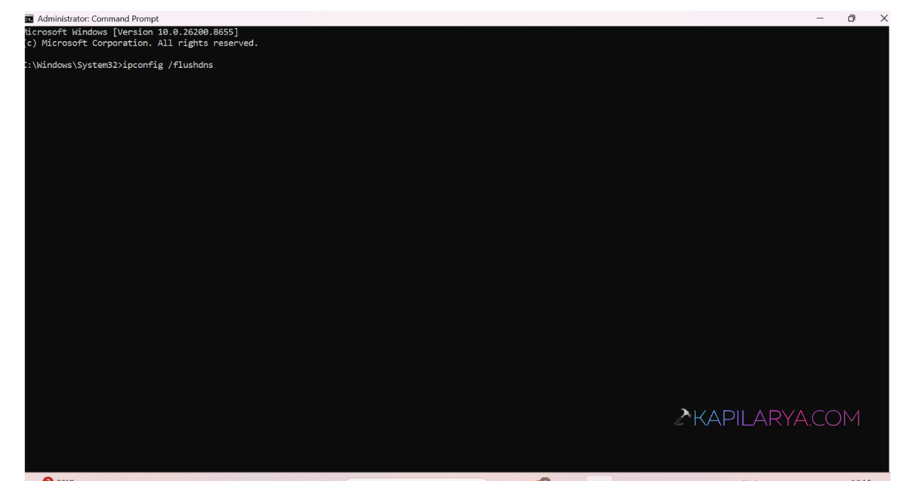 ipconfig /flushdns