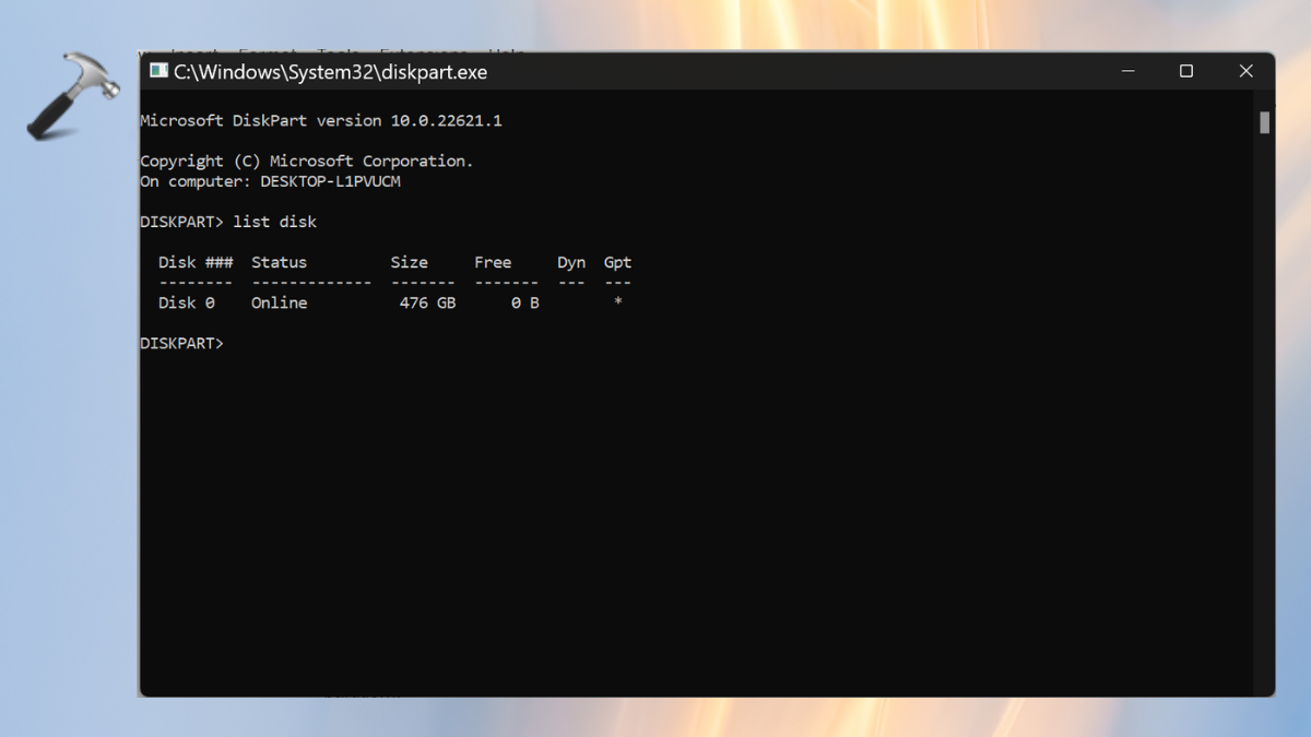Partition SSD in Windows 11 Using the DiskPart Command