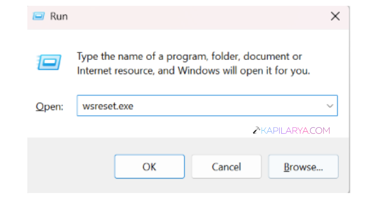 Clear Microsoft Store Cache