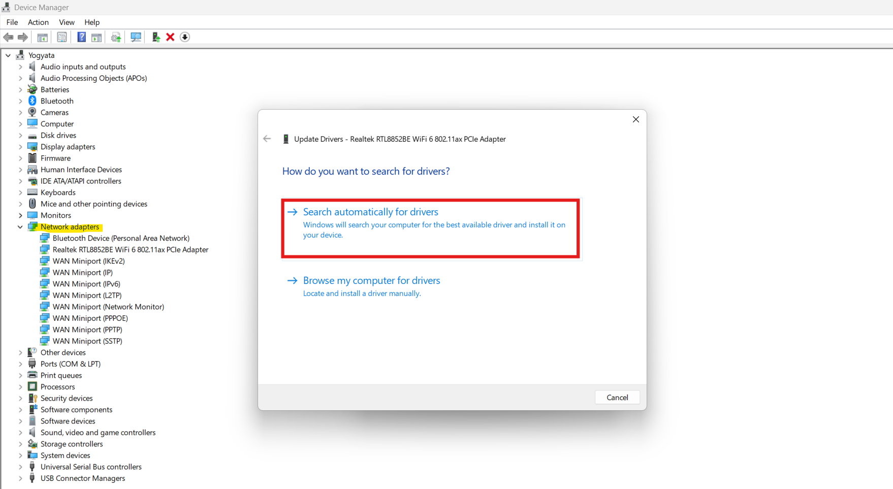 Update driver automatic: Slow Ethernet Speed