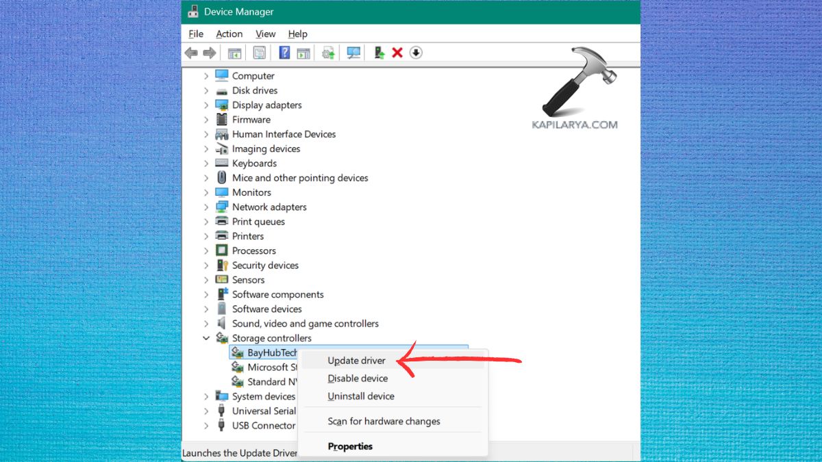 Update driver of Storage controllers BitLocker Encryption Stuck windows 11