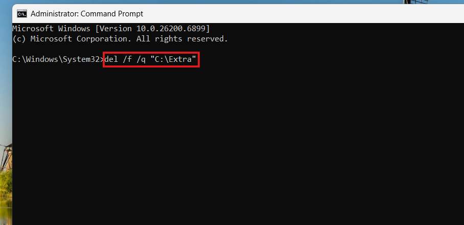 Use Command Prompt to Force Delete: fix deleting files stuck in Windows 11