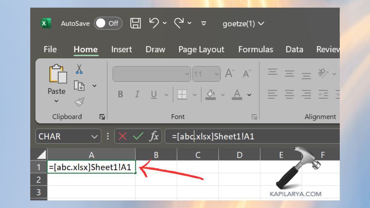 Use External References to Recover Data and fix The file is corrupted and cannot be opened in Excel