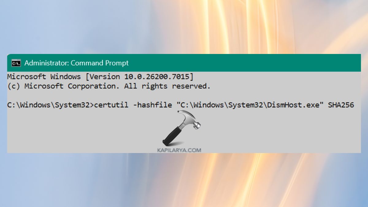 Verify File Integrity Using Hash Value in cmd