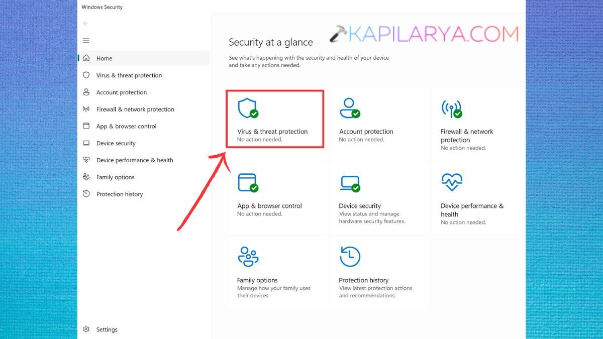 Virus & threat protection