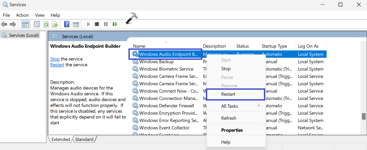 Fix: Windows 11 Voice Access not working - Restart the Service 10