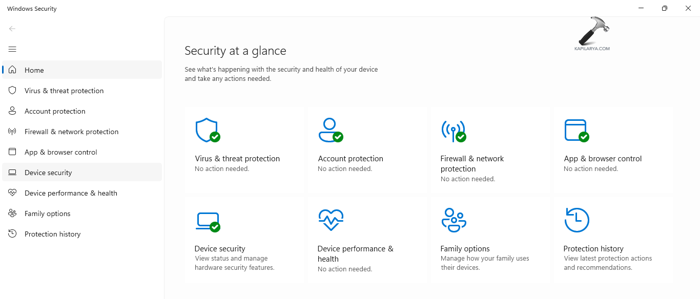 Opening Virus & Threat Protection