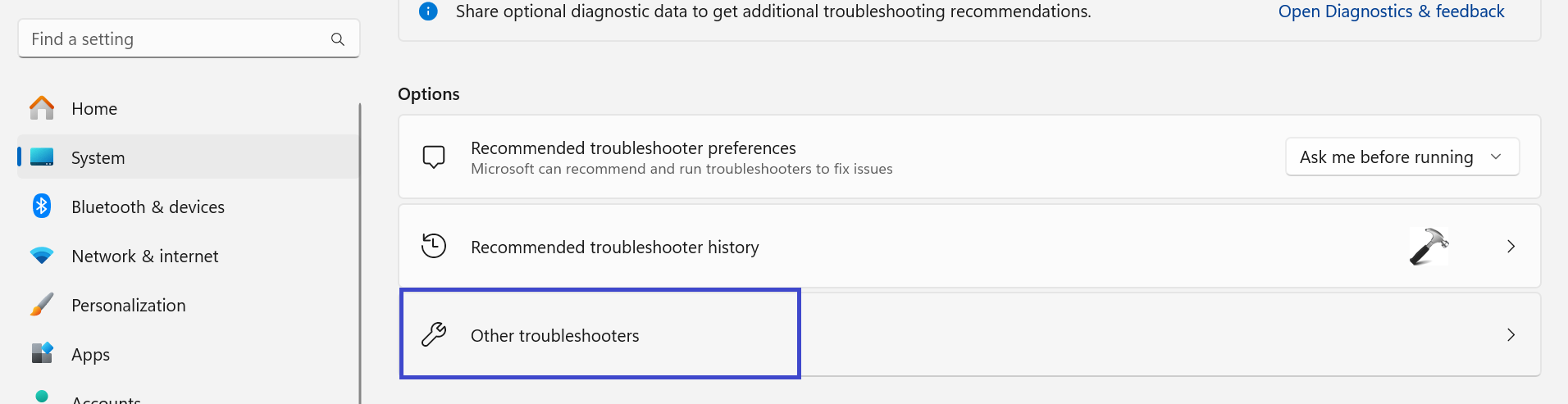 DHCP is not enabled for Wi-Fi in Windows 11 - run troubleshooter 2