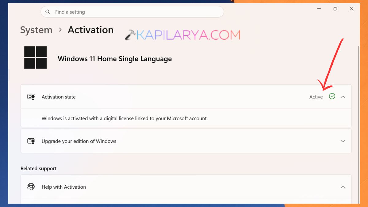 Windows Activation state