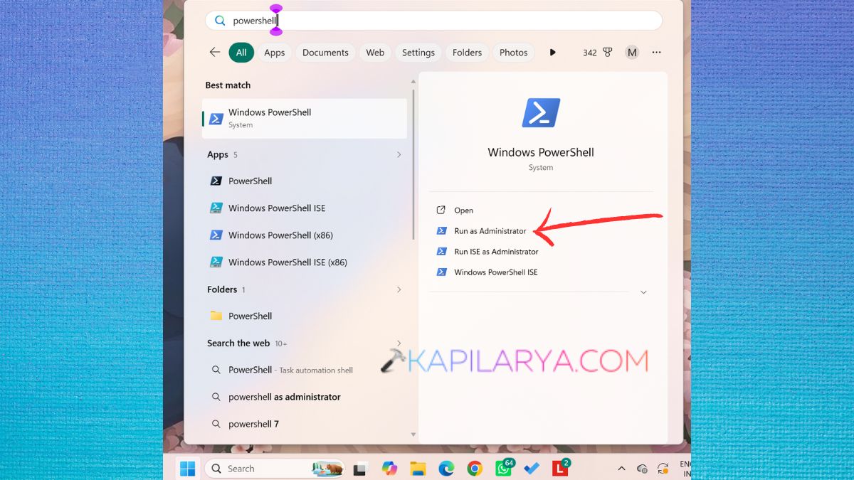 Windows Powershell Run as Administrator