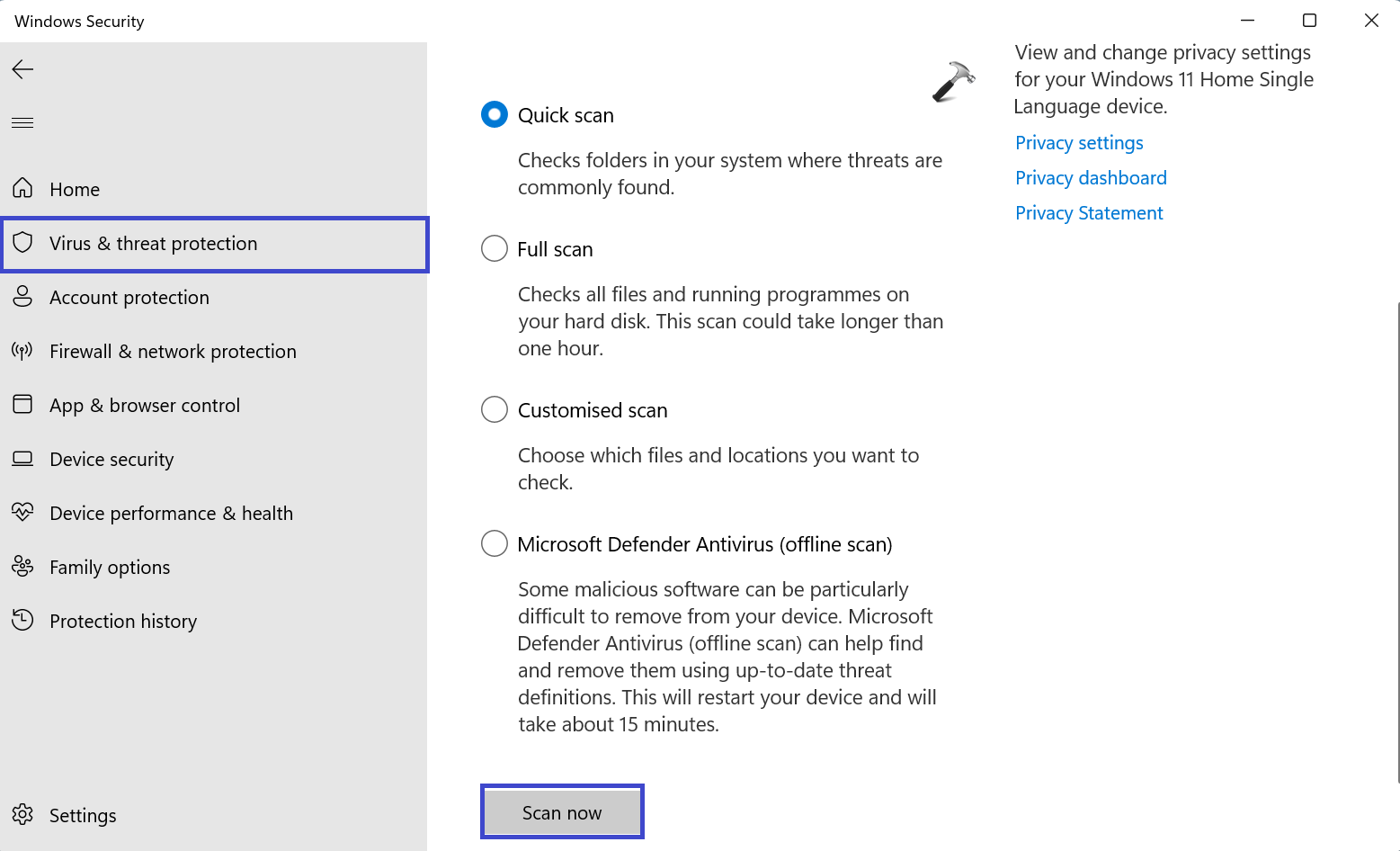 Windows Update Service is missing in Windows 11/10 - Windows security 2