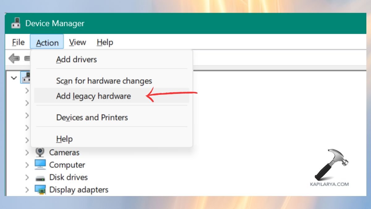 add legacy hardware device manager