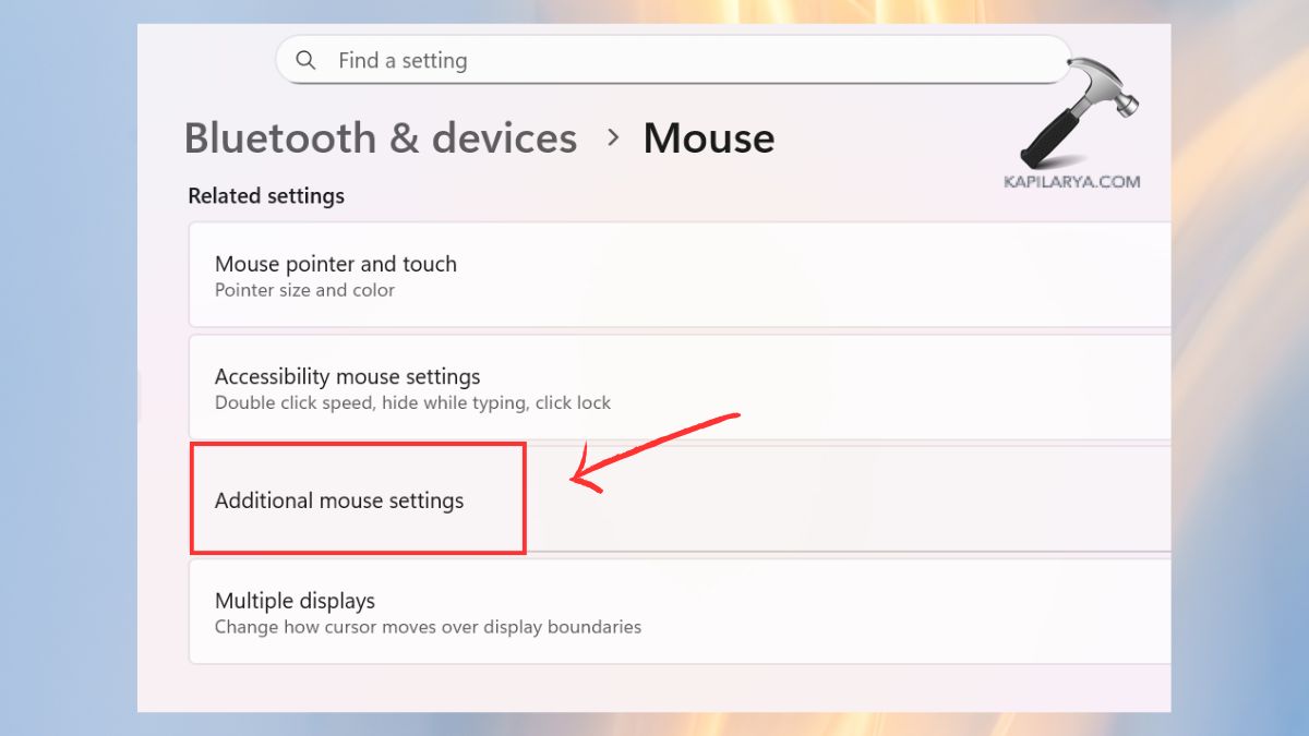 additional mouse settings