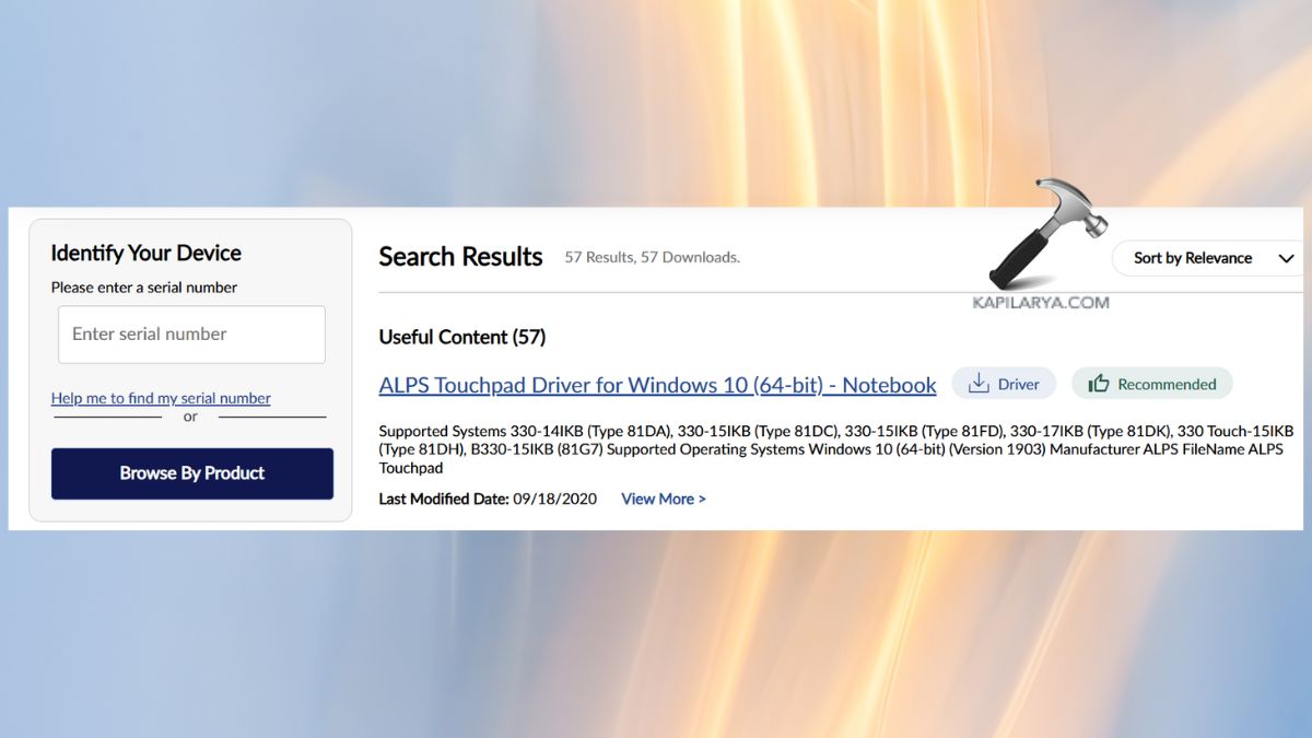 alps touchpad driver