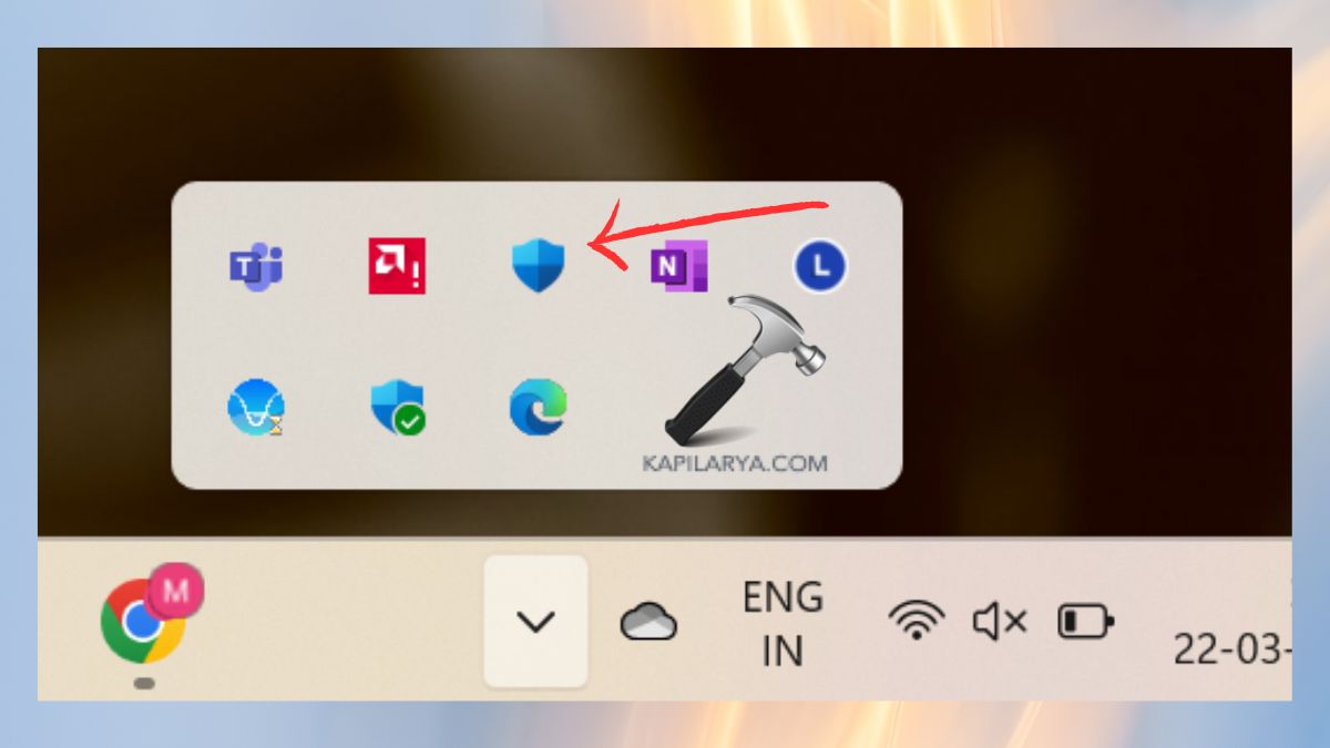 antivirus icon in taskbar