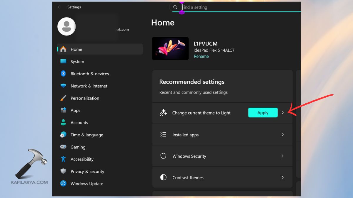 apply agent recommended settings