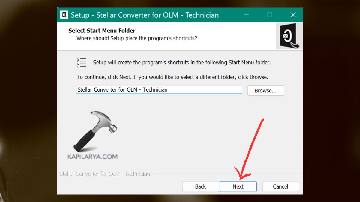 browse location again