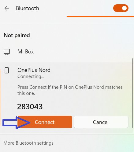 Connect Android mobile with Windows 11 via Bluetooth SC 10