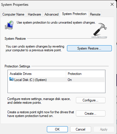Opening system restore to fix Corrupt registry in Windows