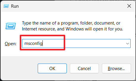 msconfig