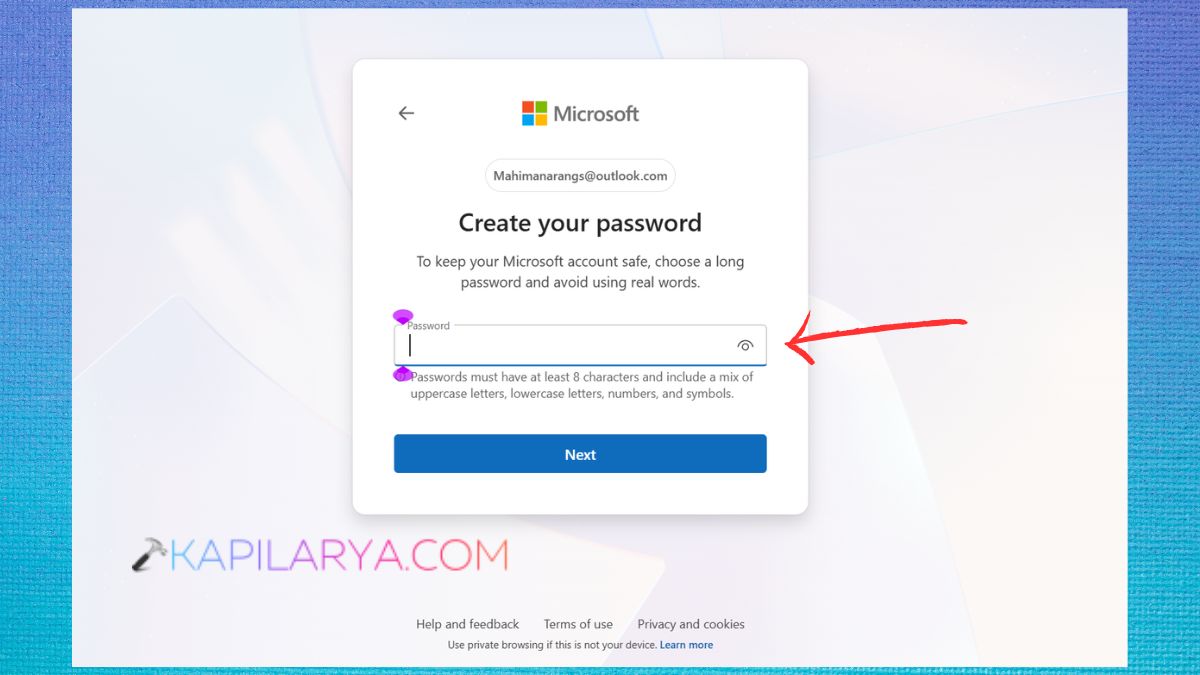 create strong password for new microsoft account fix Microsoft account creation has been blocked error