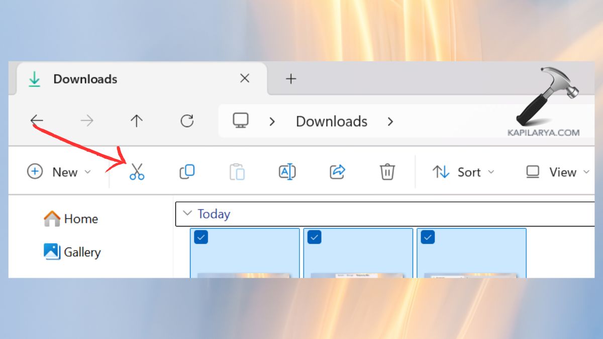 cut and paste files from downloads folder windows 11