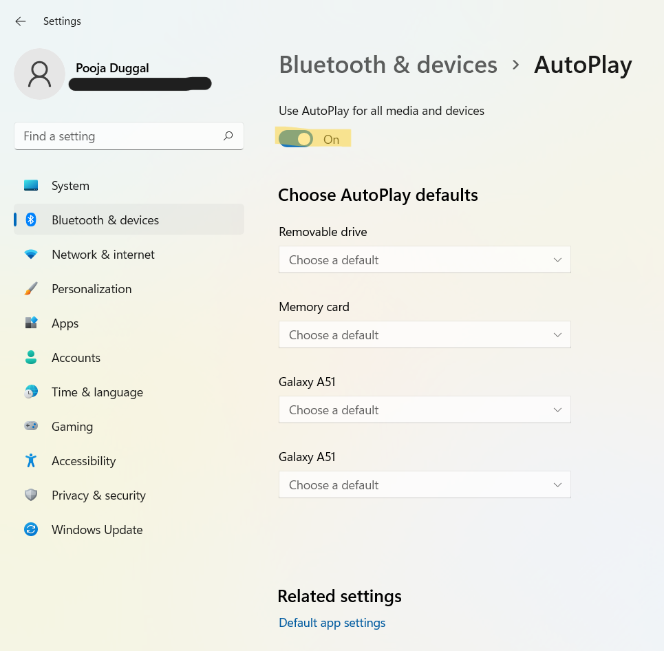 Enable Or Disable AutoPlay In Windows 11