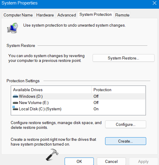 Fix: System Restore not working in Windows 11/10